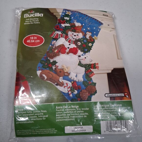 Bucilla Other - Bucilla Christmas Stocking Kit Snow Friends Felt Snowman Holiday Craft #86438
